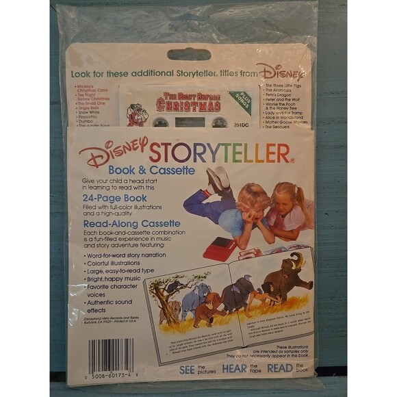 1970 SEALED Vintage Disney STORYTELLER The Night Before Christmas BOOK/TAPE Set - Picture 5 of 9